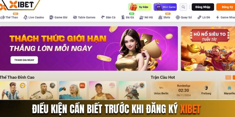 Điều kiện cần biết trước khi đăng ký Xibet 