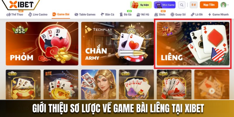 Giới thiệu sơ lược về game bài Liêng tại Xibet