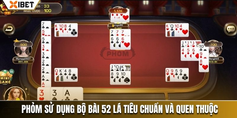 Game sử dụng bộ bài 52 lá tiêu chuẩn và quen thuộc